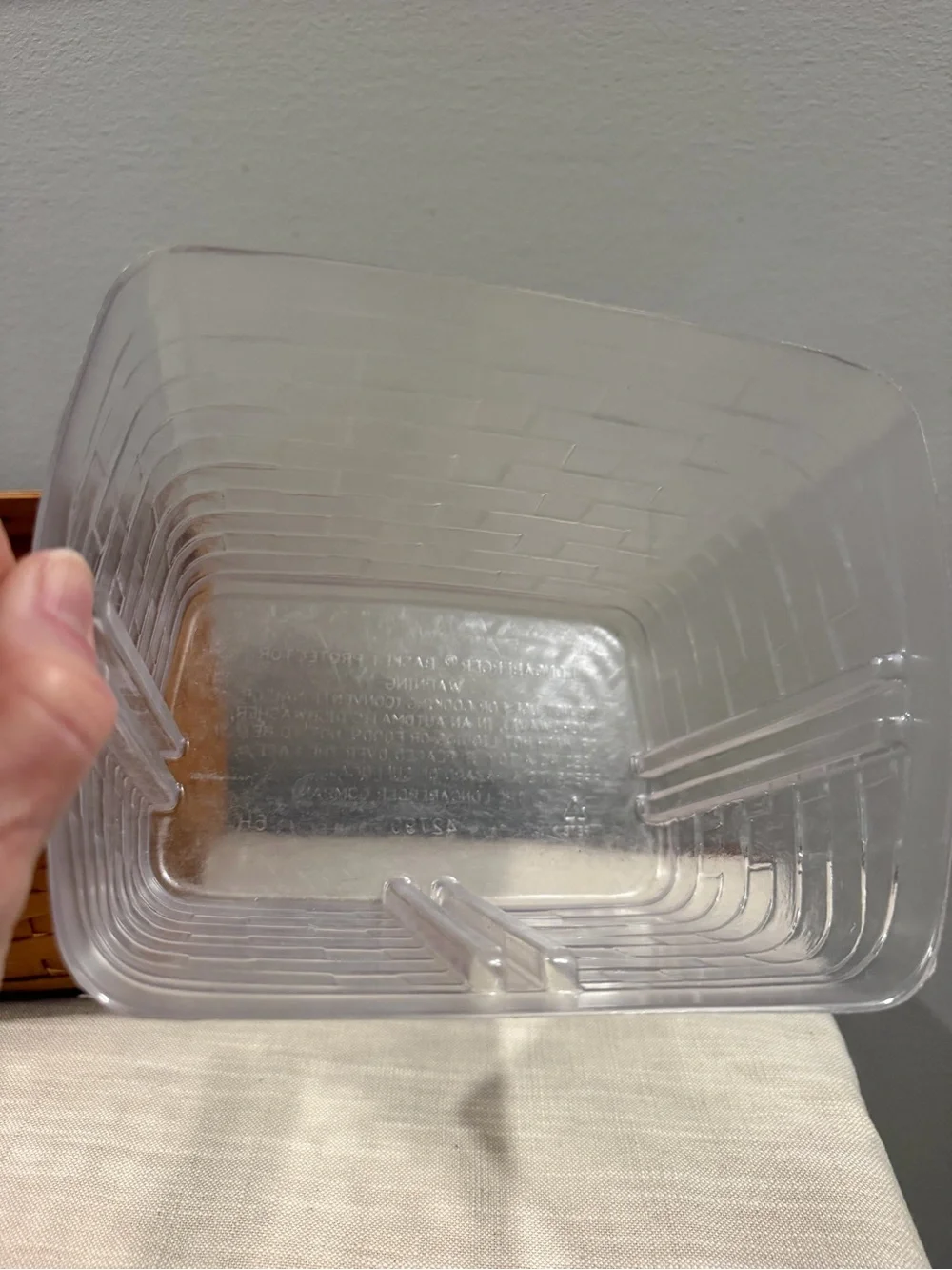 Longaberger slanted basket